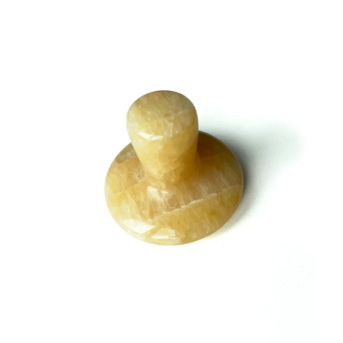 Gul Jade Mushroom Massagesten – 100% naturlig nephrit jade