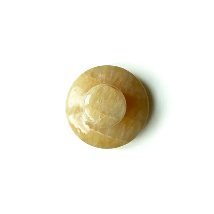 Gul Jade Mushroom Massagesten – 100% naturlig nephrit jade