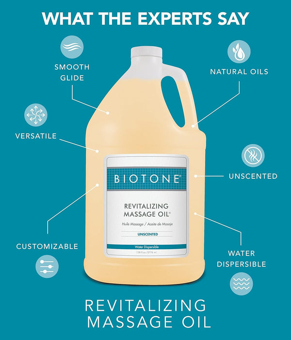Revitalizing massageolie uden duft fra BIOTONE® – nærende og alsidig