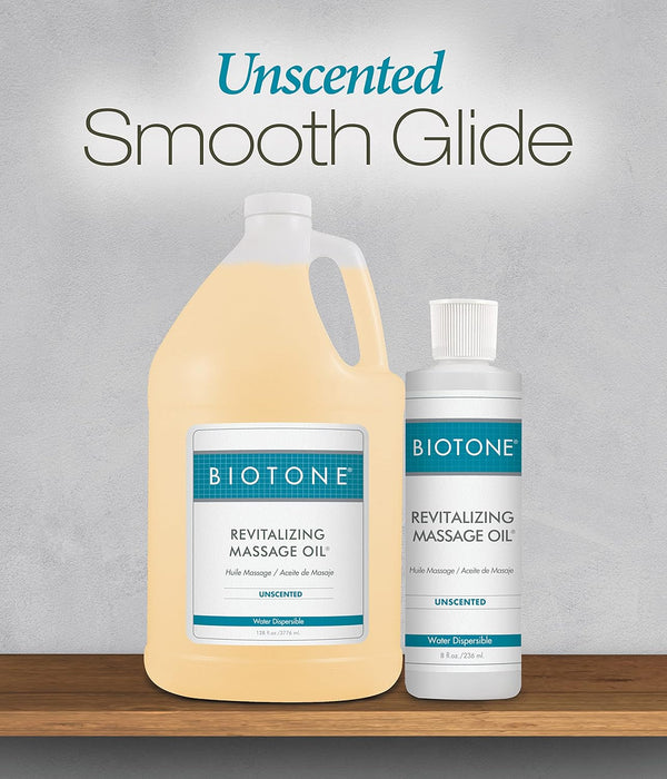 Revitalizing massageolie uden duft fra BIOTONE® – nærende og alsidig