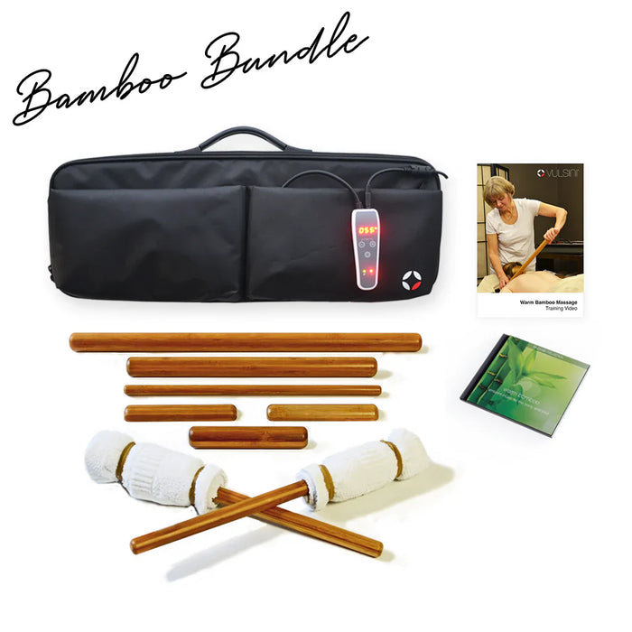 Vulsini Warm Bamboo Massage Bundle – komplet sæt til terapeuter
