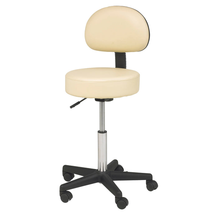 Behandlerstol med ryglæn – ergonomisk og højdejusterbar