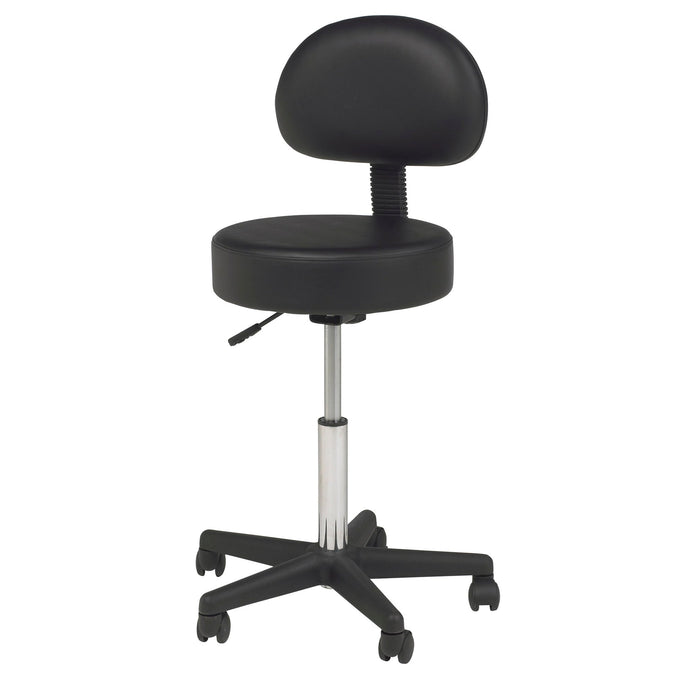 Behandlerstol med ryglæn – ergonomisk og højdejusterbar