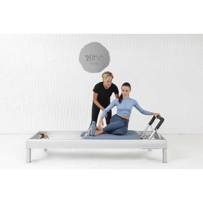 Classic reformer – autentisk pilates reformer i aluminium med naturlæder stropper