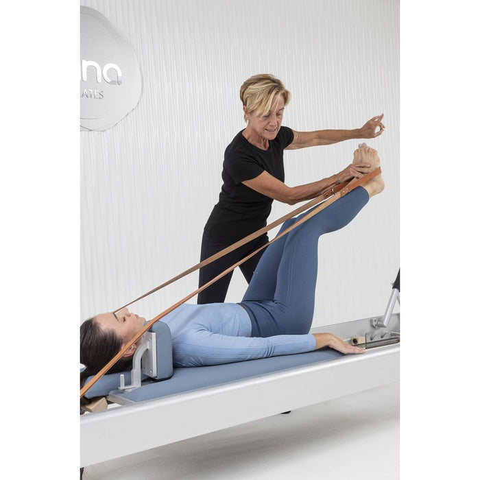 Classic reformer – autentisk pilates reformer i aluminium med naturlæder stropper