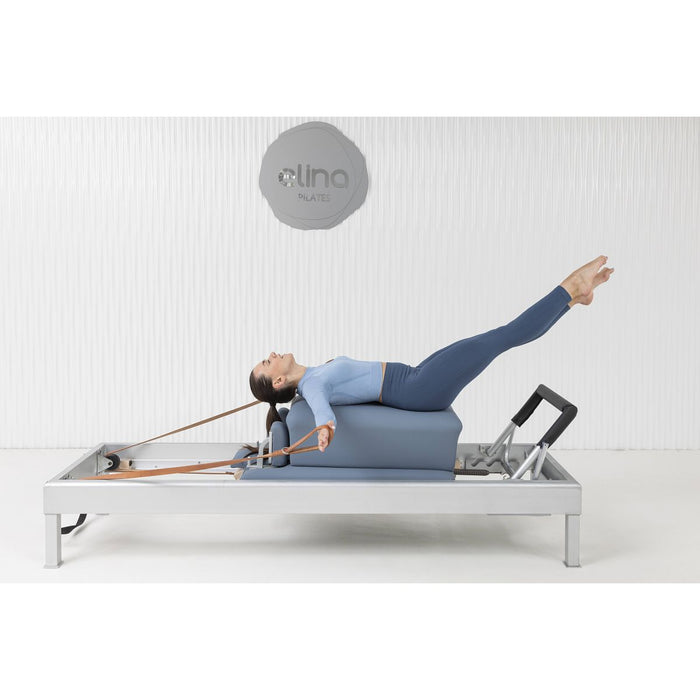 Classic reformer – autentisk pilates reformer i aluminium med naturlæder stropper